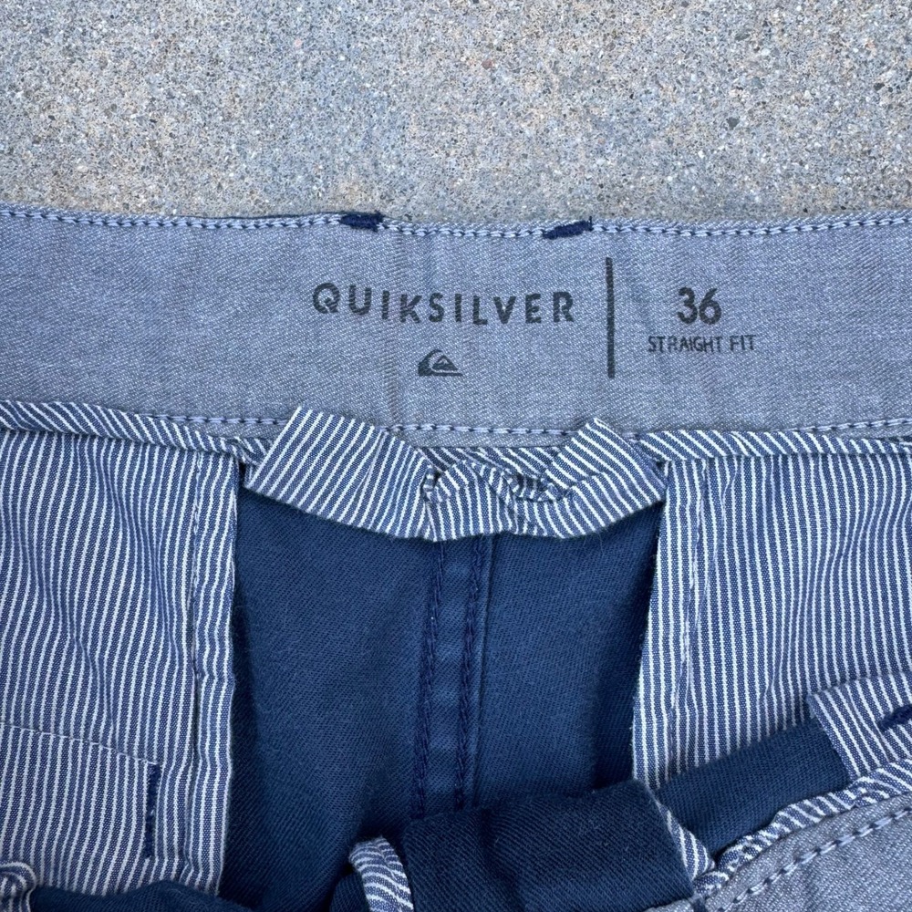 Quiksilver Men Straight Fit Chino Pants Navy Blue Size 36 - Picture 3 of 10